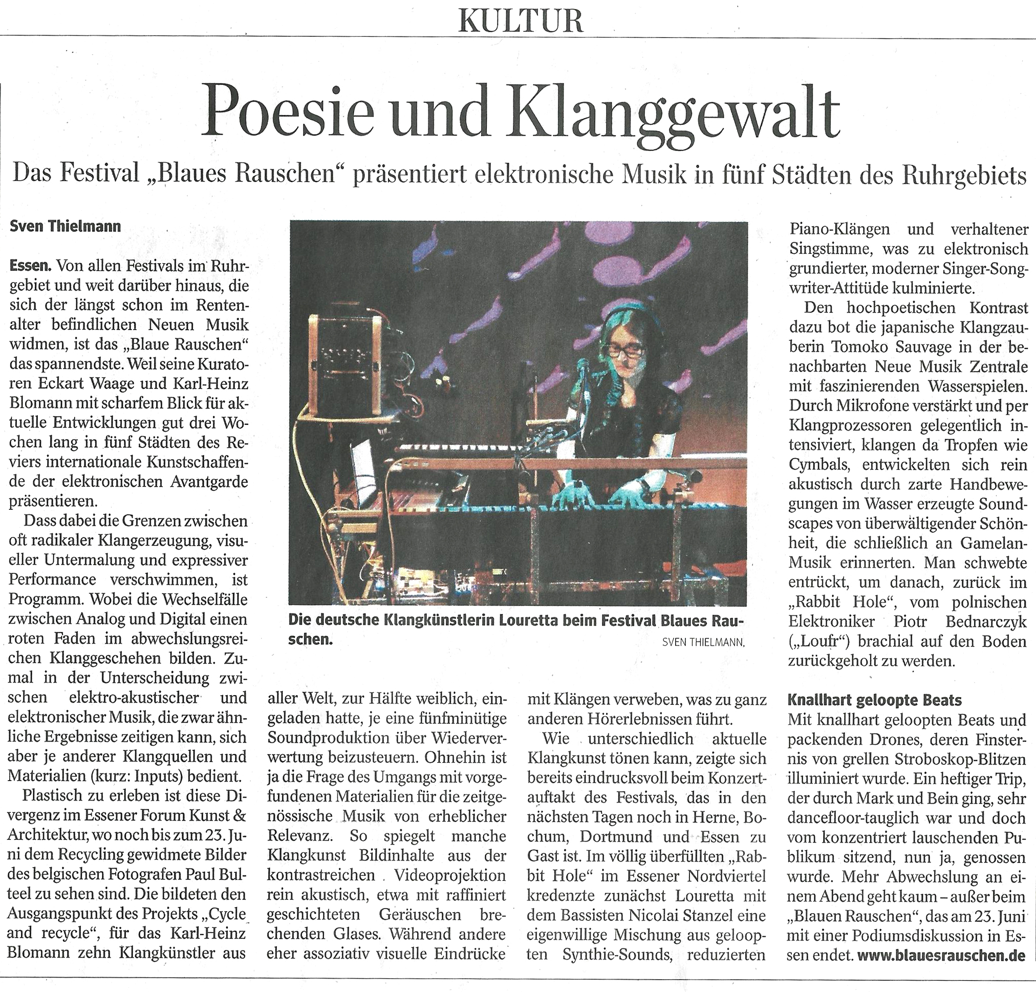 Blaues Rauschen Essen WAZ 14062023